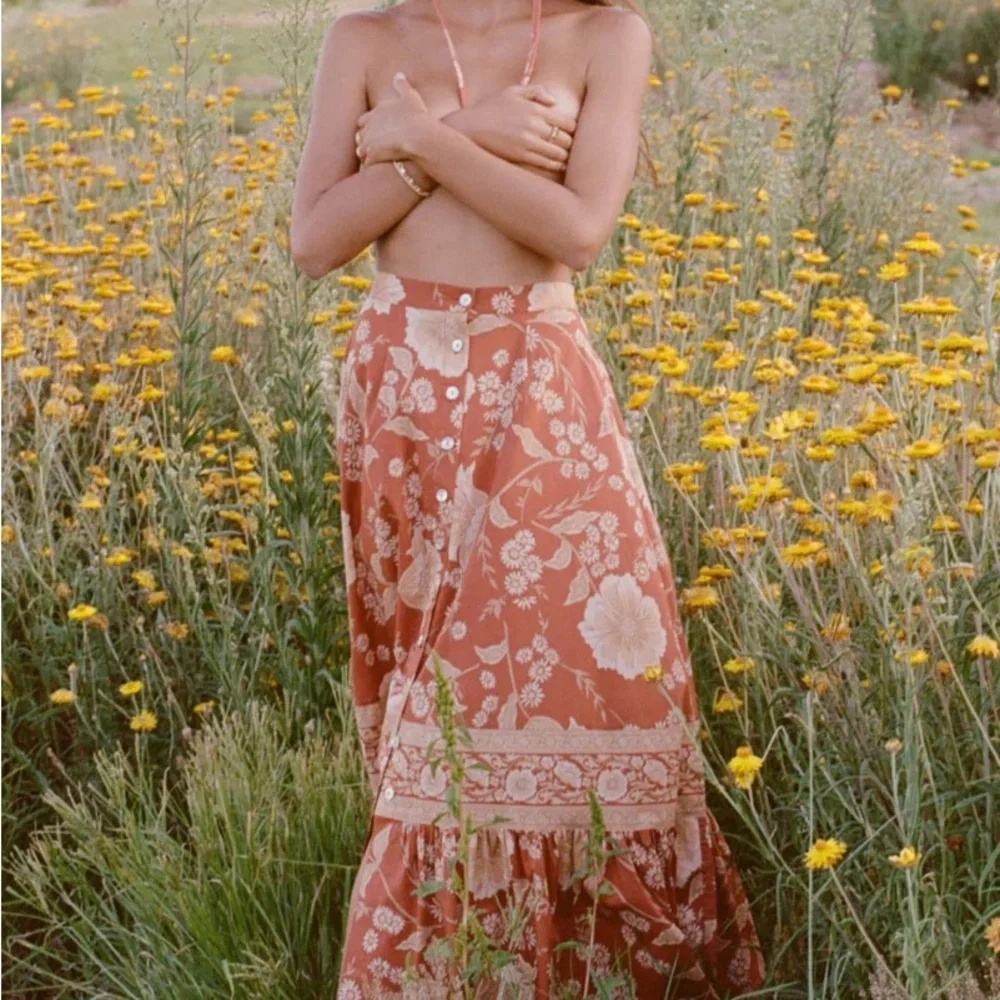 Spell Sloan Maxi Skirt in Ochre SZ XS NWT - Picture 2 of 11